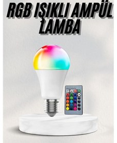 Resim Akıllı Rgb Led Ampul Led Uzaktan Kumandalı Renk Değiştiren Ampul - Lisinya Çok Renkli 