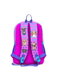Resim Coral High Pembe Köpek Desenli Dört Bölmeli Okul Sırt Çantası 
