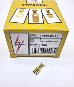 Resim Df1 Mini Dişi Fiş 1 Kutu 500 Adet Unıversal Cc Siyah 