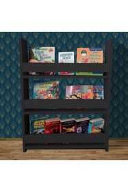 Resim Tuliplife Montessori Kitaplık Eğitici Çocuk Kitaplığı Bebek Odası Kitaplığı Tlpk01s 