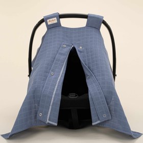 Resim Puset Örtüsü - Tek Taraflı - İndigo Müslin 