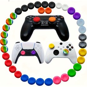 Resim Renkli Silikon Gamepad Joystick Tutma Kapağı Kılıfı PS4/PS3/PS5/Xbox360/Xbox One/Switch Pro Kontrol Cihazı Oyun Aksesuarları Noel Hediyesi 