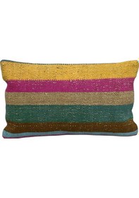 Resim Zehra Abla Halı Yeni El Dokuma Dekoratif Lumbar Kilim Kırlent Yastık Kılıfı 6159 