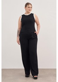 Resim Myline Kontrast Kolsuz Top-1767-siyah Siyah 