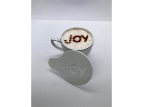 Resim Cestopieno Joy Yazılı Kahve / Tatlı Süsleme Şablonu 
