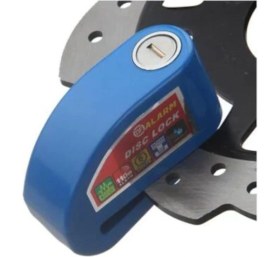 Resim Locks Alarmlı Motosiklet Disk Kilidi Alarm (Mavi) FS8305 Disk Kilit 