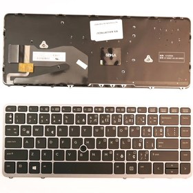 Resim HP 745 G1 G2 Notebook Klavye Gri Çerçeveli Işıklı Trackpoint 