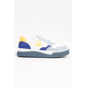 Resim Benetton Bn-31201 - 3379 Beyaz Bebe Mavi - Kadın Spor Ayakkabı 001 