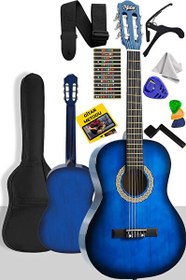 Resim Midex CG-270BL Klasik Gitar 4/4 Yetişkin Boy Sap Ayarlı Full Set 