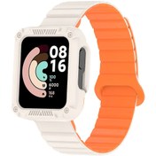 Resim Xiaomi Redmi Watch 1 Silikon Kordon Zore KRD-105 Strap Kayış-Starlight-Turuncu 