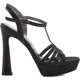 Resim Siyah Kadın Topuklu Sandalet Pc-54504 Z Siyah 