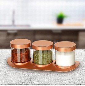 Resim Bronz Baharat Seti Lüx 3lü Set - Elm-01-768333 