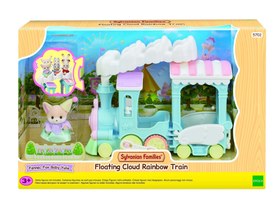 Resim Uçan Bulutlu Gökkuşağı Treni 