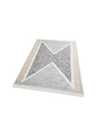 Resim Eko Halı Arya Ar 02 Grey Yıkanabilir Çift Taraflı Modern Desenli Dokuma Kilim - 80x150 