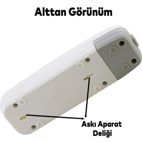Resim Badem10 Grup Priz 3'lü Anahtarsız Kablosuz Başlık Piriz Klemensli Üçlü 