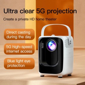 Resim Megamus 5g Mi Smart Mini Projektör 1080P LED Mini Wifi Video Sinema Taşınabilir Projektörleri 