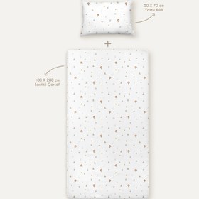 Resim Simba %100 Organik Pamuk Çocuk Lastikli Çarşaf Seti 100 x 200 cm 