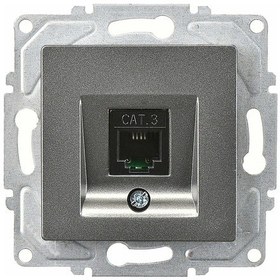 Resim Günsan Eqona Füme Nümeris Telefon Prizi (Cat3) Mekanizma 