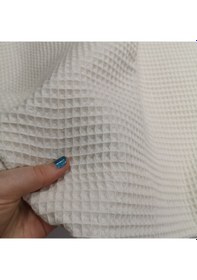 Resim Waffle Pike Bornozluk Kumaş 100% Pamuk W-02 Ekru 