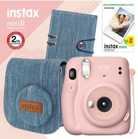 Resim Fujifilm Instax Mini 11 Pembe Fotoğraf Makinesi Ve Jean Aksesuarlı Hediye Seti 1 
