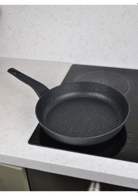 Resim İndüksiyon Taban Siyah Granit Tava 26 Cm-1 Adet Yanmaz Yapışmaz T 