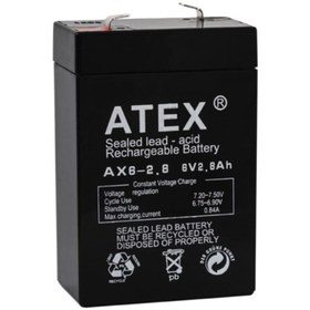 Resim ATEX Ax6-2.8 6v 2.8 Ah Bakımsız Kuru Akü 