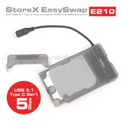 Resim Dark Storex E210 2.5" USB 3.1(Gen1) Type-C Çıkarılabilir Başlıklı Şeffaf SATAIII Disk Kutusu (DK-AC-DSE210) 