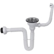 Resim Özbest Körüklü Taşmalı Çöpmak Lavabo Sifonu Beyaz 