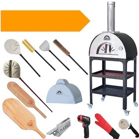 Resim Barba Fl-46 Sehpalı Bahçe Fırını Profesyonel Paket Siyah 
