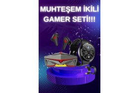 Resim Pazarcan Anc Özellikli Bluetooth Kulaklık ve Amoled Ekran Akıllı Saat Uyku ve Sağlık Takibi Nabız Ölçer 