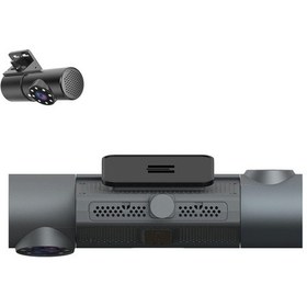 Resim Techsmart 3 Kanal Araç Kamera Ön + İç + Harici 1080p Full Hd Wifi Gps Gece Görüşlü Dash Cam 
