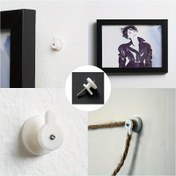 Resim 20 Adet Mini İz Bırakmayan Duvar Çivisi - Pürüzsüz Plastik ve Metal Resim Çerçeve Kancaları, Fotoğraflar & Dekor için İdeal, Çeşitli Duvar Tipleri için Çok Yönlü Asma Çözümleri, Resim Çerçeve Çivileri|Şık Kanca Tasarımı|Metalik Bitiş 