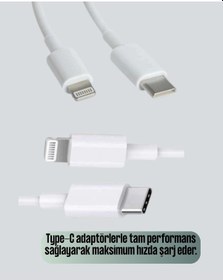 Resim Gld-spt- İphone İpad Airpods Uyumlu 30w Type-c To Lightning Kablo 