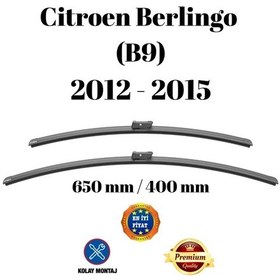 Resim Citroen Berlingo B9 2012 2013 2014 2015 Uyumlu Ön Cam Silecek Süpürgesi Takımı 650/400mm Silbak Sb2616c 
