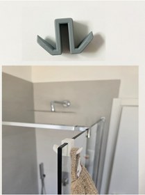 Resim moistrid Çift Taraflı Duşakabin Camına Asılan Havlu Kıyafet Askısı Duşakabin Askısı 