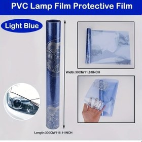 Resim Xuweiwei Light Blue 30x300cm 11.81x118.11ınch Pvc Far Film Su Kasi Dayanikli Yapistirmali Vinyl Kaplama 
