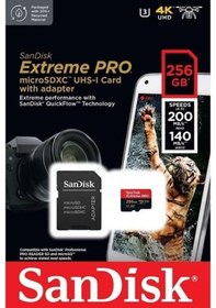 Resim Sandısk 256gb Extreme Pro Sdsqxcd-256g-gn6ma Mıcro-sd Hafıza Kartı 