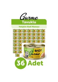Resim Bado Gurme Yaş Yetişkin Kedi Maması Hindi Etli 85 Gr 36 Adet 