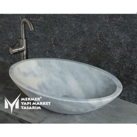 Resim Afyon Bulutlu Oval Elips Lavabo 