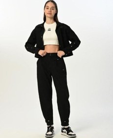 Resim Zekids Kız Çocuk Crop Ceketli Pantolonlu Takım-15523 Siyah 