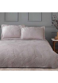 Resim Linens Leaf Tek Kişilik Yatak Örtüsü Seti Vizon 
