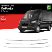Resim Drs Tuning Ford Transit Krom Ön Panjur 4 Prç. 2018 Üzeri 