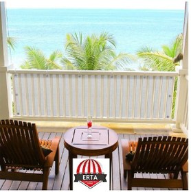 Resim 9.5 Metre X 60 Cm Beyaz Renk Polyester Balkon Demiri Brandası Su Geçirmez 1.sınıf 650g Çok Renkli 