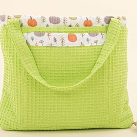 Resim Bebek Bakım Çantası - Fıstık Yeşili Petek - Yeşil Balkabağı 