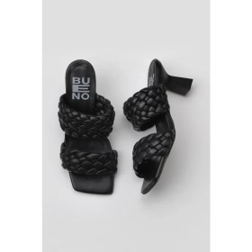 Resim Bueno Shoes Siyah Deri Kadın Topuklu Terlik 01WY6804 01WY6804 