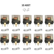 Resim on Adet Mini Role 12v. 5 Uçlu. 40 A. Far. Korna. Fan. Lpg Röle 
