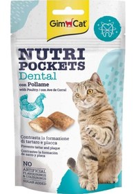 Resim Gimcat Nutri Pockets Dental Tavuklu Kedi Ödülü 60gr 