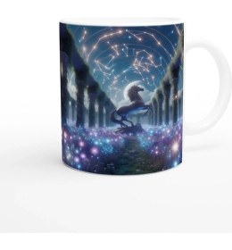 Resim Yay Burcu Baskılı Kahve Kupası - Ay Işığında Zodyak Bahçesi Vs4 