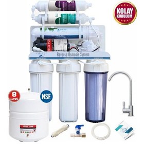 Resim Piksel Aqua 10 Aşamalı Pompalı Açık Kasa Su Arıtma Cihazı 