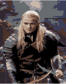 Resim wombhobby legolas yüzüklerin efendisi Sayılarla Boyama Seti 80X100 Cm Çerçeveli (Kasnağa ) Gerili 